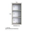 Ver mais imagens de Conjunto Banheiro Gabinete com Cuba Espelheira Armários LED 5 Portas MDP 96cm Bege Multimóveis