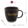 Caneca em Cerâmica Bon Gourmet Thankful Preto e Azul 380ml - 7
