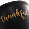 Caneca em Cerâmica Bon Gourmet Thankful Preto e Azul 380ml - 6