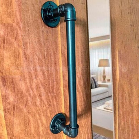 Puxador de Porta Tubular em PVC 1/2 x 35cm Kit com 2 Unid - Madareli