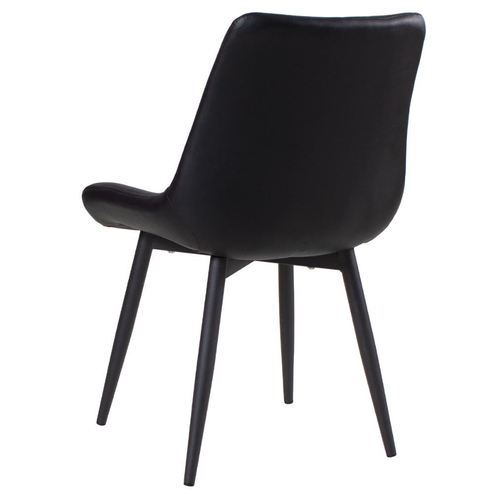 Kit 6 Cadeiras Estofadas Chicago - Preto | MadeiraMadeira