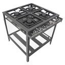 Ver imagem 1 de Fogão 4 Bocas 2 Duplas Metal Brey Gás Baixa Pressão Fe-604 2D