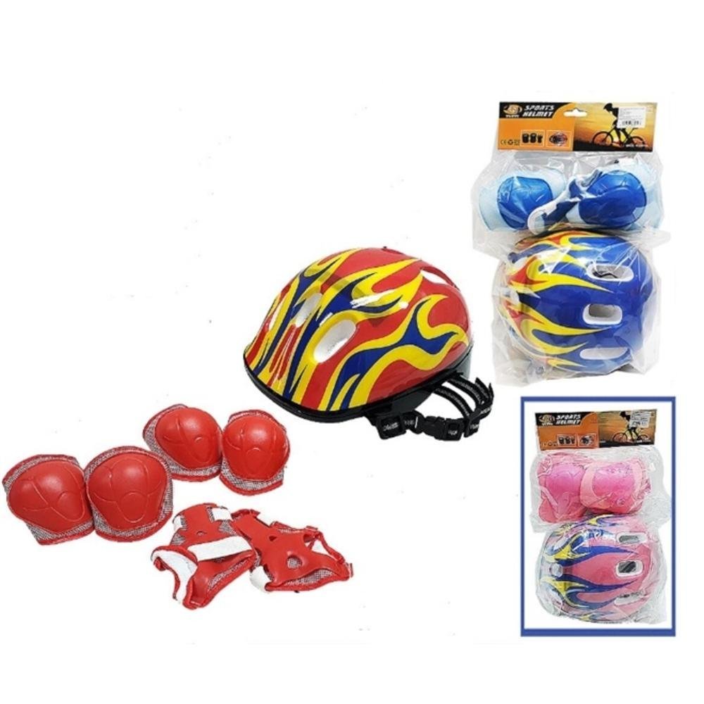 KIT CAPACETE INFANTIL PROTECAO JOELHEIRA COTOVELEIRA E PROTETOR PARA ...