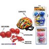 KIT CAPACETE INFANTIL PROTECAO JOELHEIRA COTOVELEIRA E PROTETOR PARA SKATE PATINS - 4
