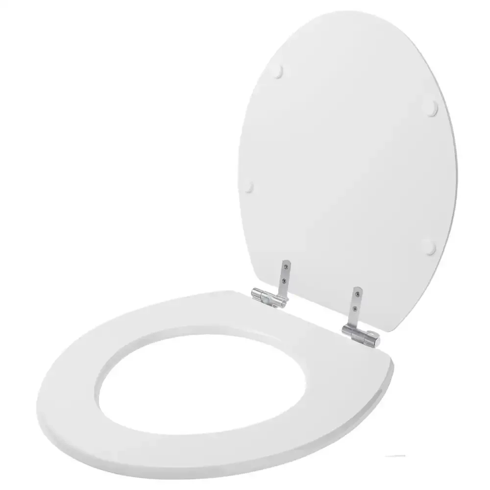 Assento Sanitário Poliester Soft Close Contemporary Branco para vaso Hervy - 2