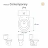 Assento Sanitário Poliester Soft Close Contemporary Branco para vaso Hervy - 3