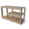 Sapateira com Banco Alpínia em Madeira Natural para Entrada de Apartamento Higiene - 1