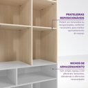 Ver imagem 6 de Guarda-Roupa 4 Portas com Nichos Curió Casatema MadeiraOriginals Marrom/Branco