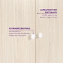 Ver mais imagens de Guarda-Roupa 4 Portas com Nichos Curió Casatema MadeiraOriginals Marrom/Branco
