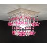 Lustre Luminária Plafon Decorar Quarto Infantil De Menina Tema Borboletas Decoração Rosa Pink - Caio - 2