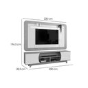 Ver imagem 2 de Rack c/Painel p/ TV 70 pol Ector 220cm Cedro/Bali DJ Móveis