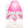 Abajur Infantil Luminária de Mesa Borboletas Decorar Quarto Bebê Menina Pink - Aba Borboletas Rosa - 2