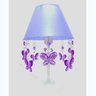 Luminária Abajur Infantil Borboletas Decoração Iluminação Quarto Bebê Menina - ABA Borboletas Lilás - 1