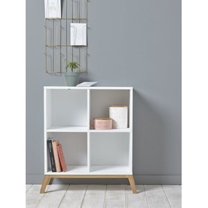 Estante Retrô 4 Nichos Mdf 80x70x38cm