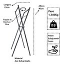 Ver imagem 2 de Pé Churrasqueira Bafinho Aço Galvanizado Pequeno 90x30x23cm Brassol 138BS