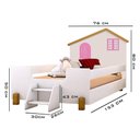 Ver imagem 3 de Cama Infantil Casinha Belíssima Branco e Rosa Divaloto