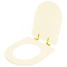 Assento Sanitário com Fechamento Lento Oxford Creme para Vaso Deca com Ferragem Dourada - 2