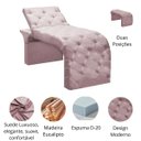 Ver imagem 4 de Maca Estofada Estética Cílios Regulável Spa Suede Ana:rosê