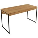 Ver imagem 3 de Mesa para Escritório Estilo Industrial 1,36m 1 Gaveta Me4156 Tecno Mobili - Amêndoa/preto
