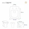 Assento Sanitário Poliéster Laguna Branco para vaso Hervy 6lpf - 3