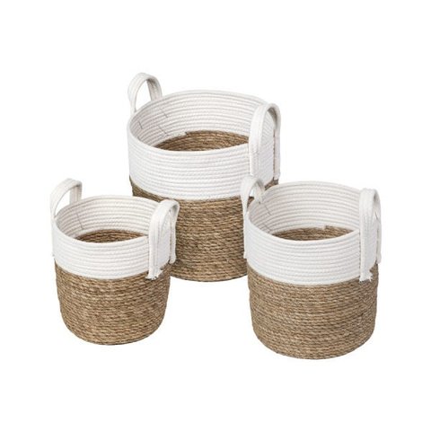 Kit 3 Cestos Samui em Fibra Natural