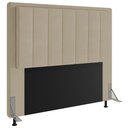 Ver imagem 1 de Cabeceira Cama Box Queen Veneza 160 Cm Sintético Mv Estofados Bege