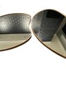 Ver imagem 5 de Kit 2 Espelhos Orgânicos de Parede Decorativos com Borda de Couro Sintético Marrom