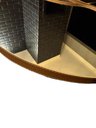 Ver imagem 6 de Kit 2 Espelhos Orgânicos de Parede Decorativos com Borda de Couro Sintético Marrom