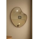 Ver imagem 4 de Kit 2 Espelhos Orgânicos de Parede Decorativos com Borda de Couro Sintético Marrom
