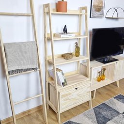 Conjunto Estante Pipa com Nicho com Porta Cubomob MEL - 3