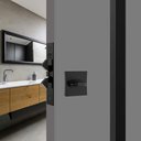 Ver imagem 2 de Fechadura Porta De Correr 1006s Wc Preto Fosco Quadrada Stam