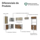 Ver imagem 4 de Armário de Cozinha Completa de Canto 100% MDF 447 cm Branco/Rustic/Crema Smart Madesa 03