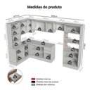 Ver imagem 3 de Armário de Cozinha Completa de Canto 100% MDF 447 cm Branco/Rustic/Crema Smart Madesa 03