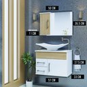 Ver imagem 2 de Conjunto Turin Gabinete Banheiro Espelheira e Cuba Ciliergio