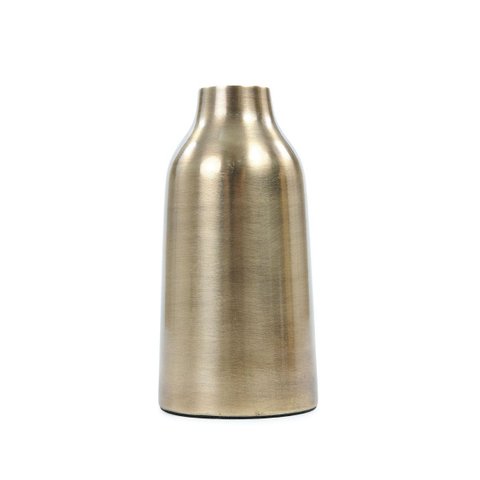 Vaso Decorativo Latao 8x8x15cm Dourado Cromus