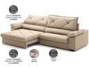 Ver imagem 3 de Sofá com Carregador Usb e Molas no Assento Retrátil Reclinável Nice 2,10m Linho Soft - Netsofas