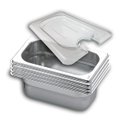 Ver imagem 1 de Conj 4 CUBA Gastronômica INOX GN 1/9x65 mm 590 ml com TAMPA POLI com Abertura SB