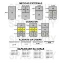 Ver imagem 2 de Conj 4 CUBA Gastronômica INOX GN 1/9x65 mm 590 ml com TAMPA POLI com Abertura SB