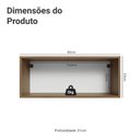 Ver imagem 2 de Armário Aéreo para Quarto 80 cm 1 Porta Basculante Rustic Neo Madesa