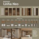 Ver mais imagens de Armário Aéreo para Quarto 80 cm 1 Porta Basculante Rustic Neo Madesa