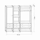Ver imagem 5 de Guarda Roupa Closet Modulado Industrial Solteiro Olivar 197cm - Off White