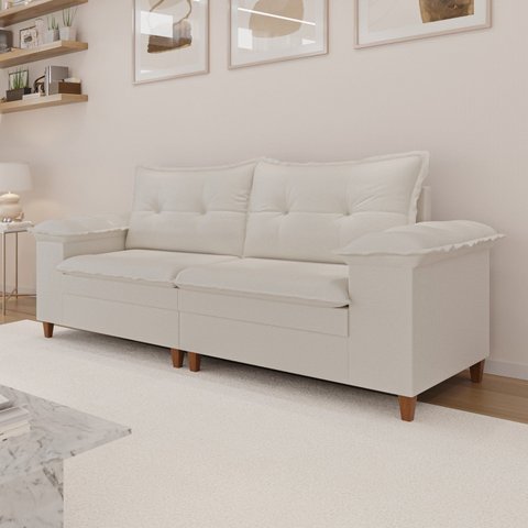 Sofá para Sala de Estar Living 4 Lugares Belmonte