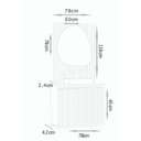 Ver imagem 7 de Conjunto Cecília com Pés 78cm Painel Ripado Espelho Led e Cuba Preta - Fabribam