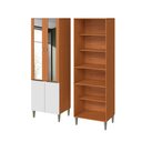 Ver imagem 3 de Paneleiro com 2 Portas de Vidro e 2 Portas Mdp Luana Cinamomo Branco Aramóveis