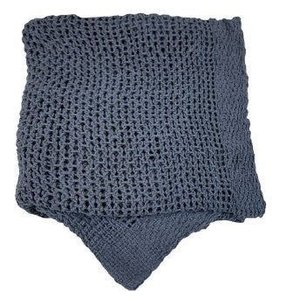 Manta Crochê Basic Azul 1,50x1,20cm