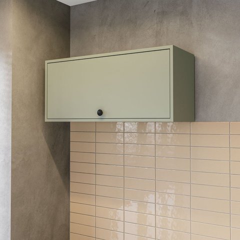 Armário Aéreo Basculante 80cm x 36cm Rubi Yescasa Verde/Oliva
