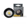 MINI LUMINARIA DE EMERGENCIA E MOVEIS BOTTON LED C/3PILHAS PRETO - Branco Quente - 1