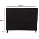 Ver imagem 2 de Cabeceira Estofada para Cama Box Casal Beatriz 140cm Veludo Preto