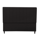 Ver imagem 1 de Cabeceira Estofada para Cama Box Casal Beatriz 140cm Veludo Preto