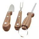 Ver imagem 2 de Kit Churrasqueiro Assador Faca Garfo Chaira Amolador